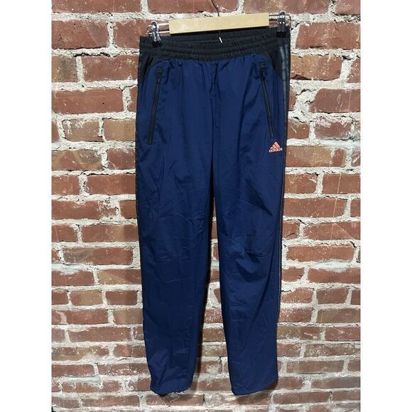 Adidas Mens Blue Athletic Pull On Sweatpants w/ Drawstring Climalite Size Small - Picture 1 of 4